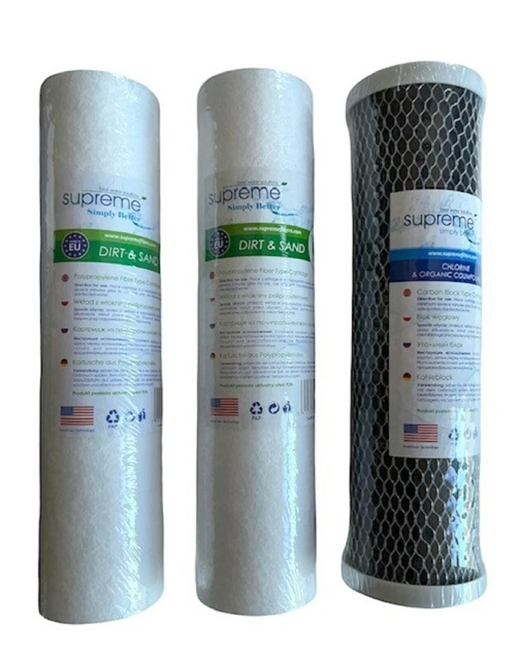 MARKENLOS Ersatzfilter Set 1µ & 5µ 1 x CTO Osmose Wasserfilter Wasser Filter Osmoseanlage