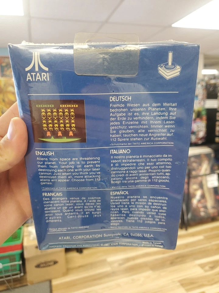 NEW Space Invaders Blue Box Atari 2600 CX2632 With Hang Tag ~ Sealed Old Stock - Image 2 of 4