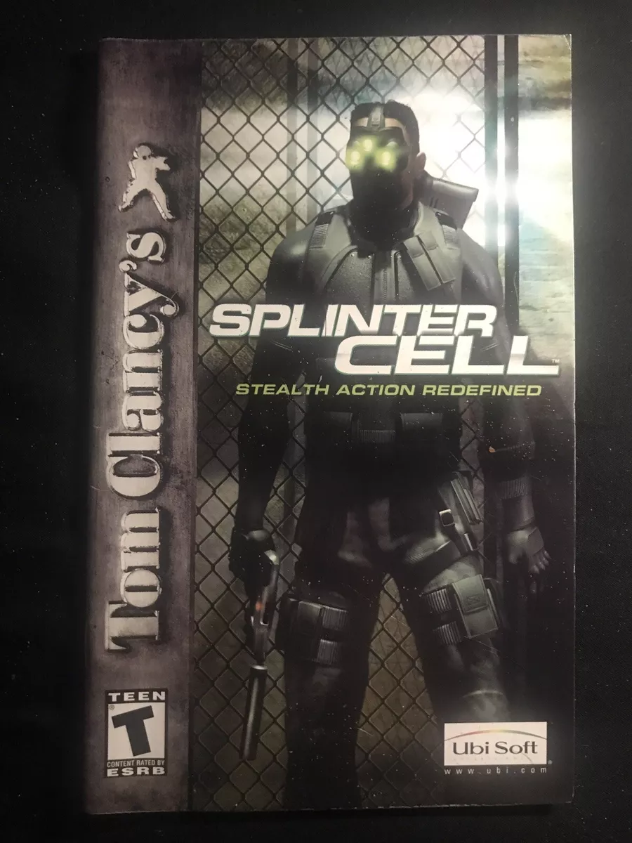 Tom Clancy's Splinter Cell Stealth Action (Sony PlayStation 2 PS2) MANUAL  ONLY