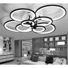 Indoor Modern LED Ceiling Light Pendant Lamp Living Room Dimmable Fixture 8Heads