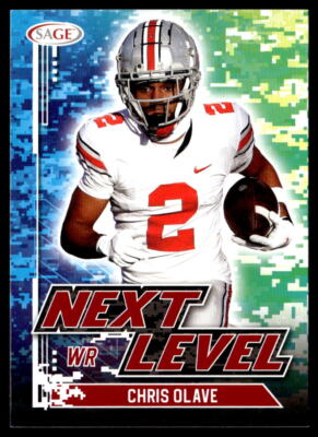 2022 SAGE #69 Chris Olave Next Level Red Ohio State Buckeyes