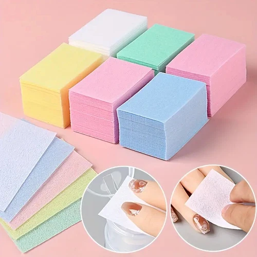 500/1000Pcs Lint-Free Nail Polish Remover Cotton Wipe Clean Wipes Pads PaperTips