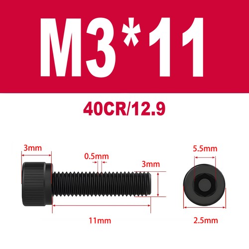 DIN912 12.9 legierter Stahl Zylinderschrauben Innensechskant M1.4-M3 - Bild 90 von 115