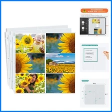 Super Heavyweight 4x6 Photo Pages for Scrapbooks - 25 Crystal Clear Sleeves