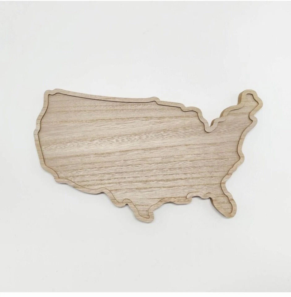 2ct. Americana Wood Trays - USA & Star Shape 4th Of July Or Memorial Day Decor - Image 3 of 4