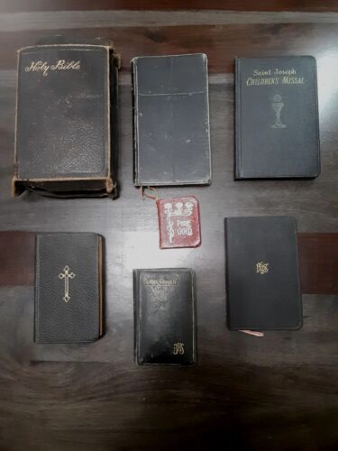 Small Missal 1927, Ruby Reference Bible 1892, God's Child & Others  LOT OF 7 +2 - Afbeelding 1 van 12