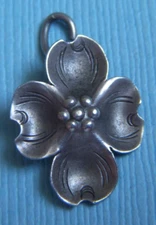 Vintage Nye dogwood blossom sterling charm