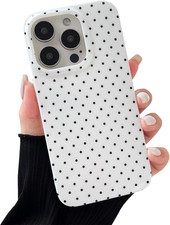 for Iphone 15 Case with Cute Aesthetic Polka Dot, Fashion Simple Dot Print Patte
