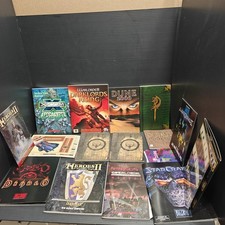 Vintage PC Game Manuals Lot Diablo StarCraft Heroes II Dune 2000 No Discs