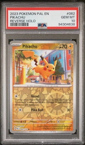 2023 Pokemon Paldea Evolved PIKACHU #062 GEM MT PSA 10 Reverse Holo