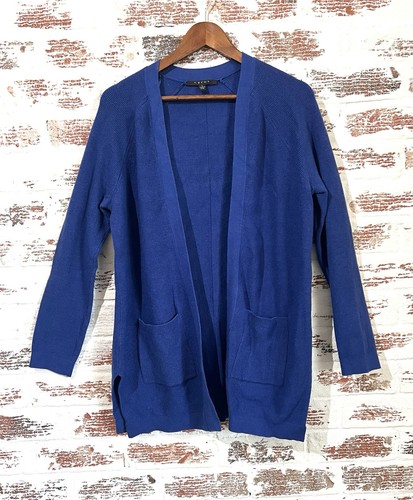 Cyrus Strickjacke Damen blau Strick offene Fronttaschen Langarm Gr. L  - Bild 1 von 7