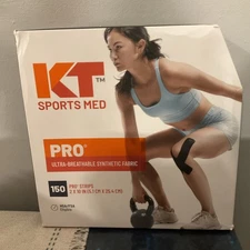 KT Tape, PRO Synthetic Kinesiology Athletic Tape, 150 Count, 10"precut READ DESC