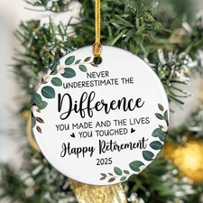 Retirement Ornament 2025 Gift for Woman, Men, Retired Gifts for Teacher, Nurse,