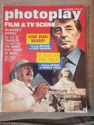 PHOTOPLAY film magazine -  November 1978 ROBERT MITCHUM  PETER USTINOV cover