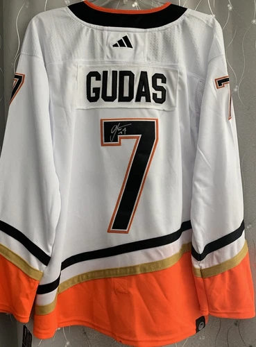 RADKO GUDAS AUTOGRAPH SIGNED ANAHEIM DUCKS JERSEY JSA COA AUTO NHL HOCKEY LARGE
