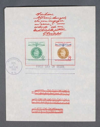 MayfairStamps US FDC 1960 Washington DC Garibaldi Dual Italian Unification First