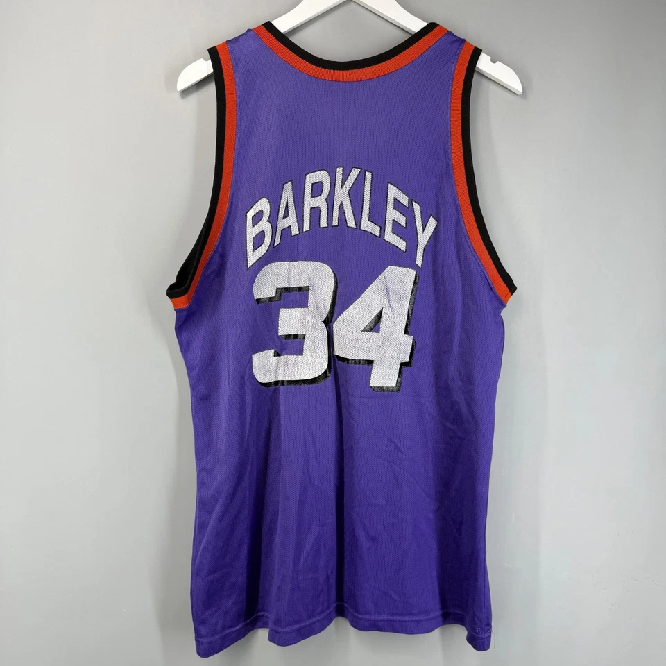 VINTAGE MADE IN USA CHAMPION PHOENIX SUNS #34 BARKLEY JERSEY IN SIZE 44 - Image 2 of 4