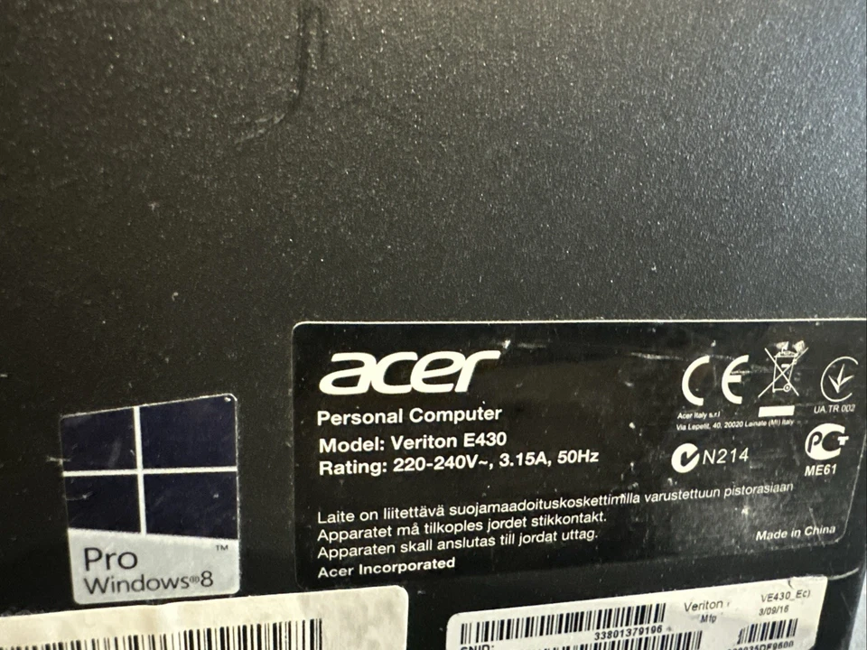 Torre Pc Acer Veriton Intel Inside Pentium  - Immagine 2 di 4