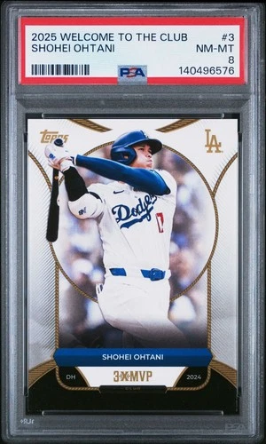2025 Topps Welcome to the Club Shohei Ohtani #3 PSA 8