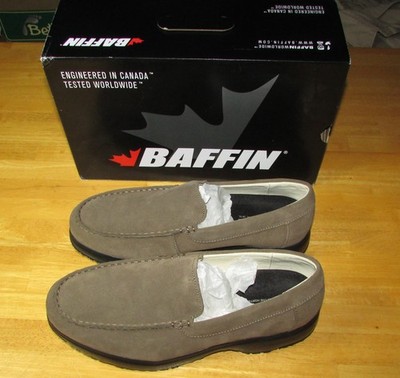 Baffin Slip On Loafers Shoes Kauai Tobacco Mens Size 12 Brown Leather CLOU-M007