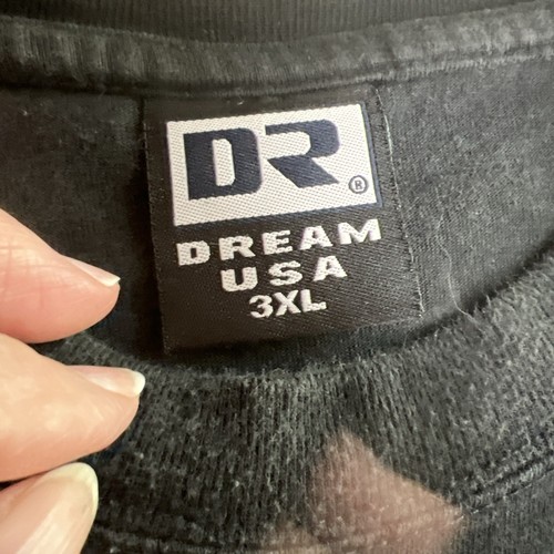 Men's DR Dream USA T-Shirt Sz 3X Black Texas Raised Gold Graffiti Cotton - 第 5/8 張圖片