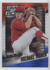 2014 Prizm Perennial Draft Picks Red White & Blue Pulsar Michael Mader #14 2u3