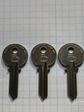 Vintage ILCO Uncut Key Blank #1096-L - Lot of 3 - Independent Lock Co.