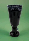 MCM Van Briggle Art Pottery Black w/ Mottled Drip Glaze Vase 12"