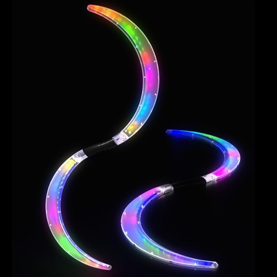 LED POI Staffs S-Shape with 241 Color Light Modes USB Rechargeable Magic LED... 