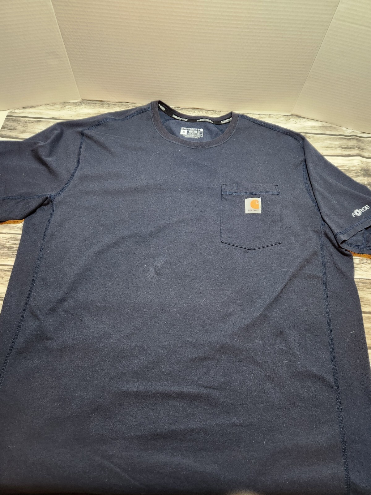 Carhartt Force Relaxed Fit Pocket T-Shirt Navy Blue XL