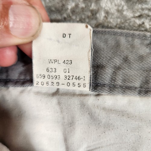 Vintage Dockers Pants Men's 33X33 (Tag 34X34) Slacks Levi's Pleated Canvas Grey - Picture 8 of 13