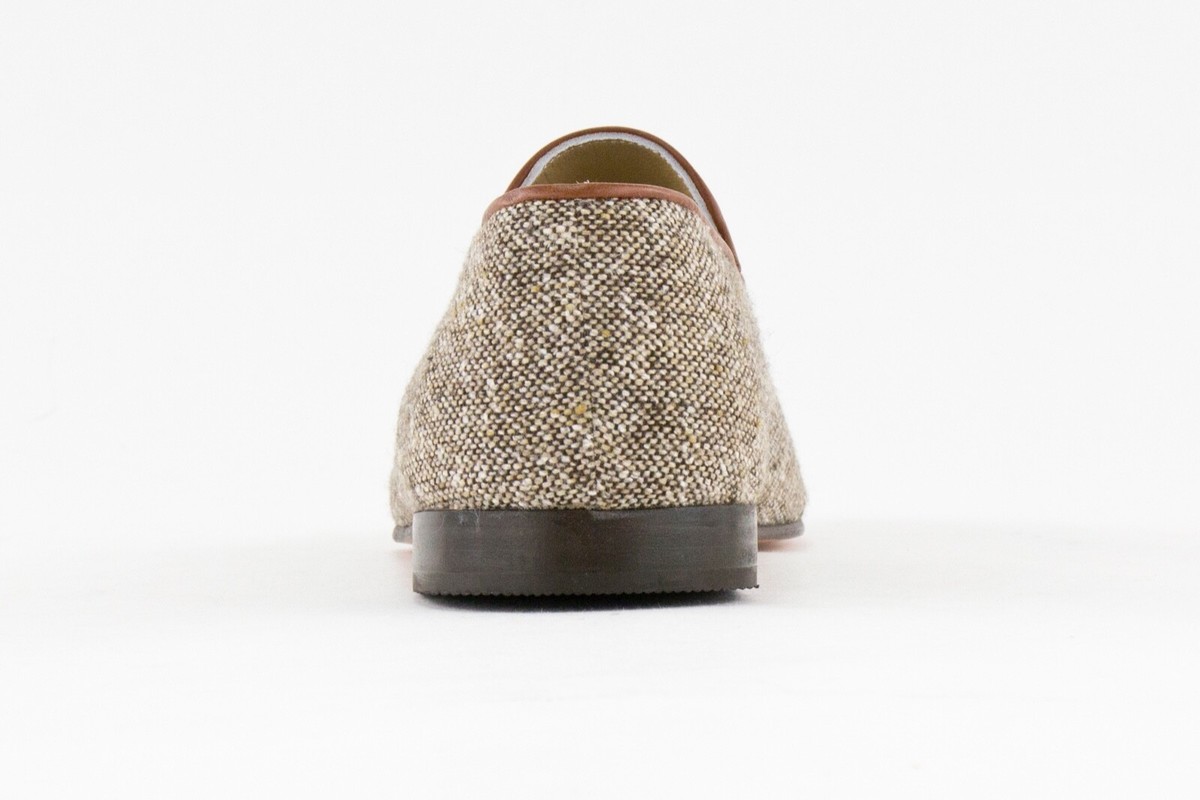 Res Ipsa Mens Kilim Tweed Loafer Brown Herringbone Slip-On  display picture 2