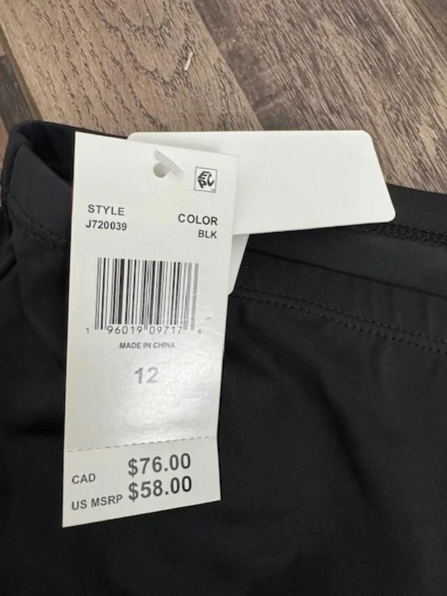 NWT LEILANI tummy control 12 skirtini swimsuit bottom skirt black skort - Image 2 of 3