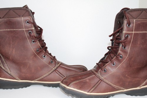 LL Bean Women's 9 1/2 Boots Bar Harbor TEK Brown Leather Duck Co Waterproof - Picture 20 of 23