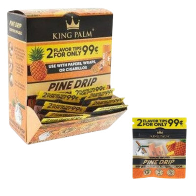 King Palm | Ananas | 1-50 aromatisierte Filterspitzen | Squeeze & Pop | 7 mm