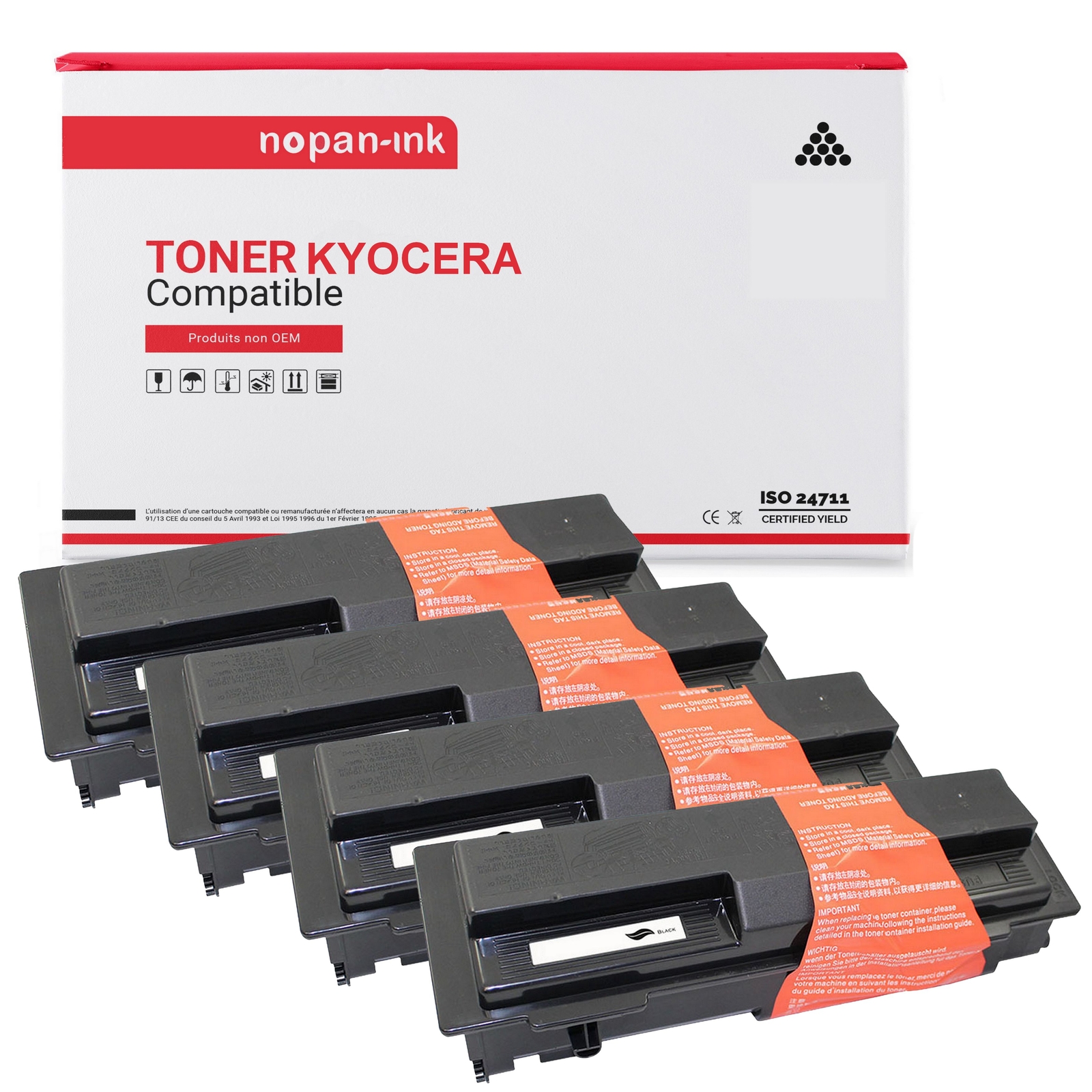 Toner KYOCERA TK110 Noir x4 NOPAN-INK pour résoudre les pannes de bureau