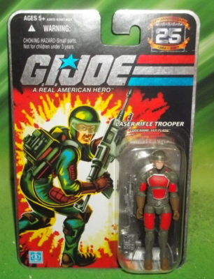 G I GI JOE 25TH ANNIVERSARY LASER RIFLE TROOPER FLASH FIGURE MOC