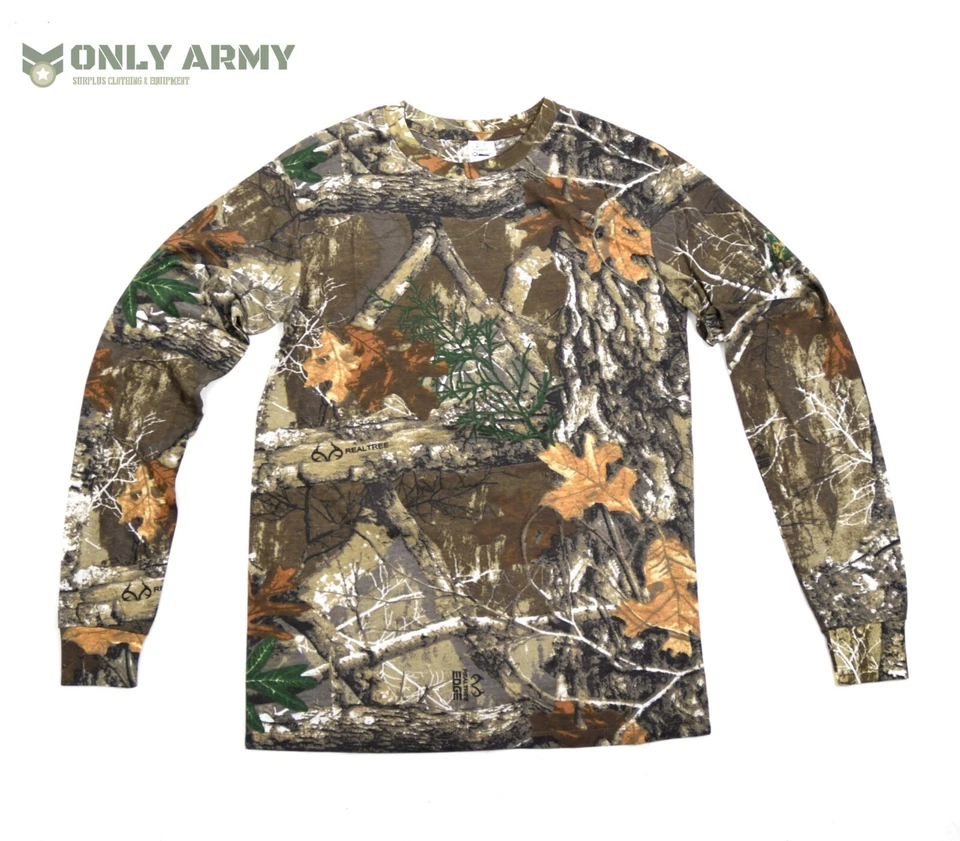 GB Oak Tree Camo Tshirt Long Sleeve Top Realtree ® Edge Camouflage Hunting Army - Image 3 of 3