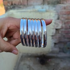 7 Set Of Bangles 925 Sterling Silver Handmade Women Cuff Bracelet Jewelry P 251