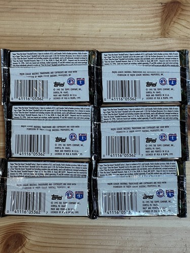 (6-Pack) 1995 Topps Series 1 Power Pack 15 Baseball Cards MLB Factory Sealed NEW - Picture 3 of 4