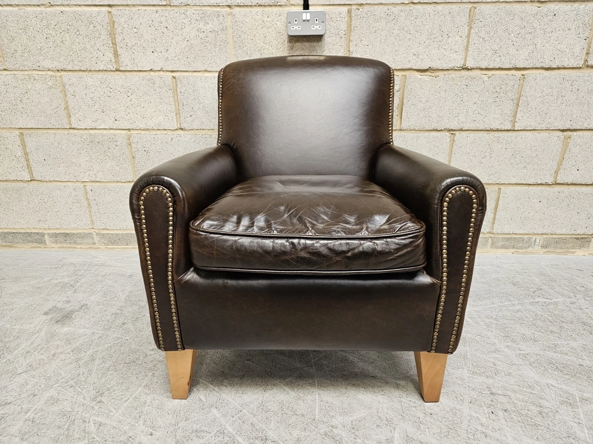 Brown leather armchair next deals