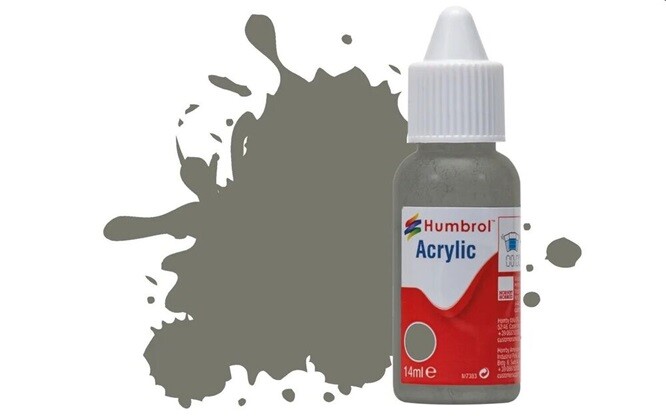 Humbrol DB0224 - HUMBROL Acrylic Dropper Bottle 14ML No.224 Dark Slate Grey Matt