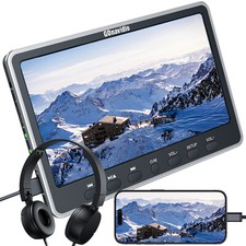 12 Inch HD Screen Car Headrest Monitor TV DVD Media Player USB SD With Headsets
