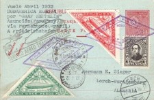 Paraguay Zeppelin Post - 1932 Flight From Rio To Friedrichshaven - Sieger #155