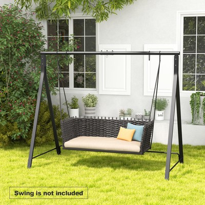 Heavy Duty Metal Porch Swing Frame A-frame Swing Stand with 4 Hanging Rings  | eBay