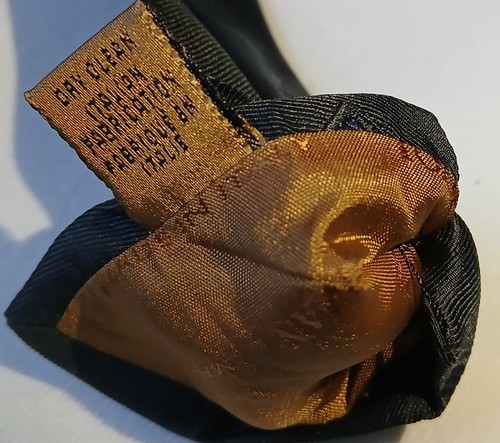 Mens Tie Made In Italy 100% Silk Neck Black One Size Today's Man ~ Used - Picture 4 of 4