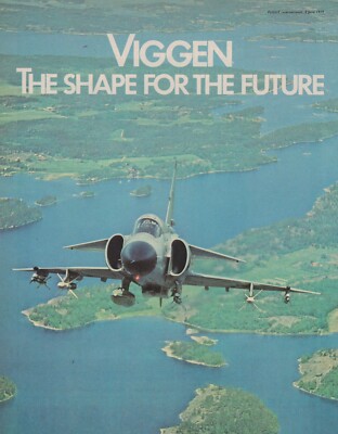 Aviation Magazine Print - SAAB 37 Viggen Fighter Bomber (1979)