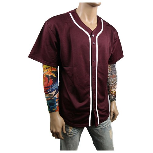 Mens Baseball Jersey Raglan Stripe Sports Uniform Team Hipster Tee Casual S-3X - 第 28/155 張圖片