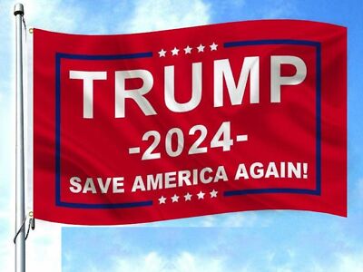 Trump 2024 Flag "Save America Again Trump 2024" 3'x5' Flag - Donald Trump MAGA, Republican, Made In China Donald Trump Hat - Foto 7