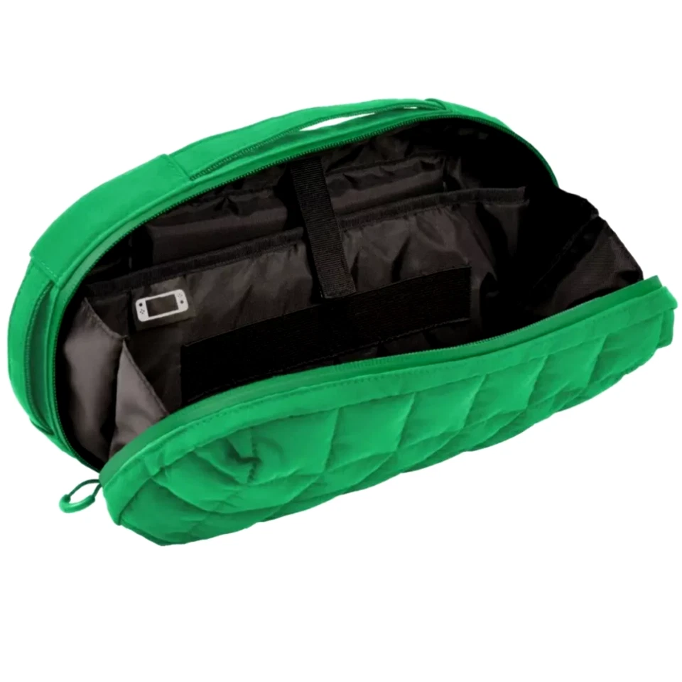 Funda acolchada mediana para consola Nintendo Switch 2 verde nueva Japón HORI Foto 3 de 4